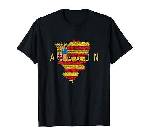 Mapa y Bandera Aragonés - Recuerdo Aragón España Camiseta