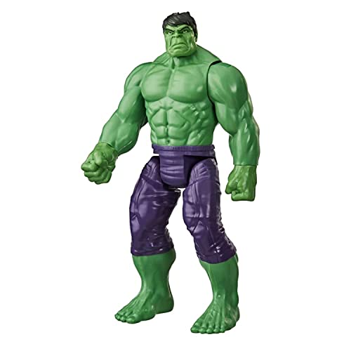 Marvel Avengers Titan Hero Series Blast Gear Deluxe Hulk Action Figure, 30-cm Toy, Inspired byMarvel Comics, For Children Aged 4 and Up,Green