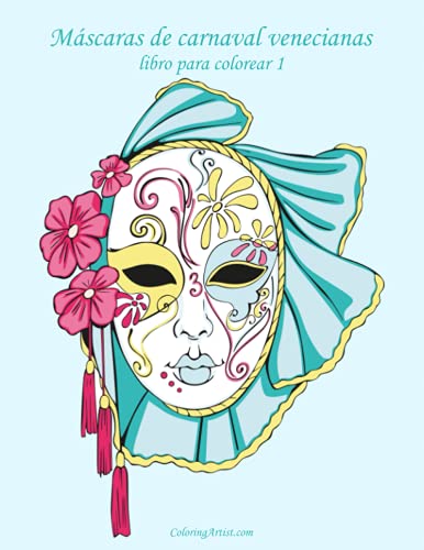 Máscaras de carnaval venecianas libro para colorear 1
