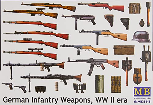Masterbox 1: 35 Escala Armas de infantería alemán WW II Época Figura