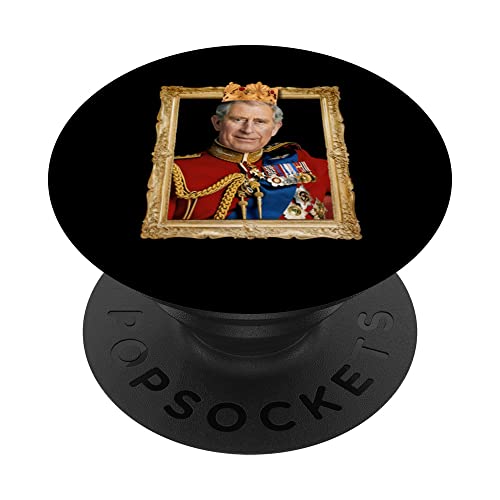 Meme de la realeza británica sobre la coronación del príncipe Carlos III PopSockets PopGrip Intercambiable
