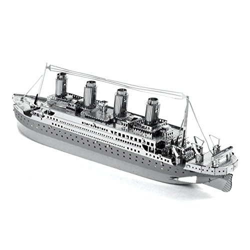 Metal Earth Puzzle 3D Transatlánticotitanic. Rompecabezas De Metal De Barcos. Maquetas Para Construir Para Adultos Nivel Desafiante De 13.5 X 2.3 X 4 Cm