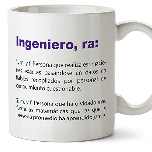 MUGFFINS Tazas Desayuno Originales de Profesiones para Regalar a Trabajadores Tazas de Cerámica para Ingenieros - Tazas con Frases y Mensajes alegres y Divertidos