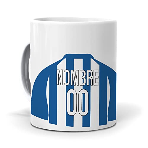 mundohuevo Taza Personalizada con Texto. Regalo Original.Camiseta Personalizada del Espanyol. Haz