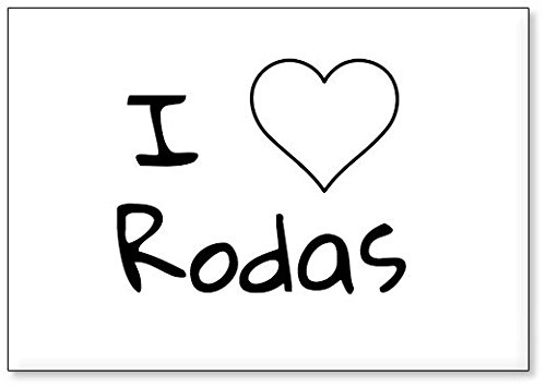 Mundus Souvenirs - Amo Rodas, Imán para Nevera (diseño 3)