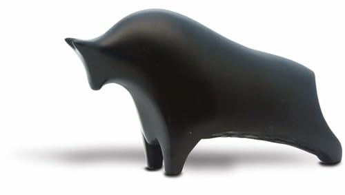 NADAL Figura Decorativa - Hispania/Toro Altamira - Color Negro - Decoración del Hogar - Hecha en Resina - Pequeña - Fabricada en España - Pintada a Mano - Largo 12,5 cm - Creaciones