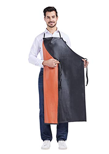 Nanxson Delantal de trabajo de matadero de fábrica de resistencia al aceite impermeable de goma unisex CF3056