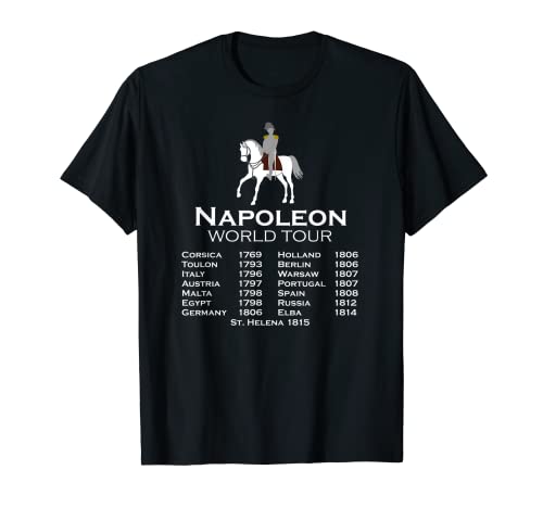 Napoleón Bonaparte World Tour Historia Broma Para Hombres Camiseta