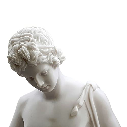 Narcissus Desnudo Hombre Arte Griego Mitología Estatua Escultura Escultura Mármol Fundido Museo Copia