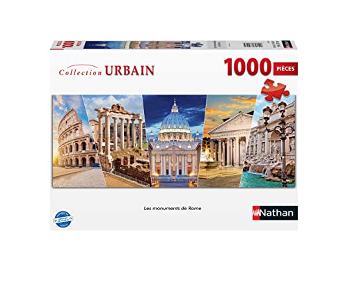 Nathan- Puzzle de 1000 Piezas – Los monumentos de Roma Adulto (Ravensburger 4005556872565)