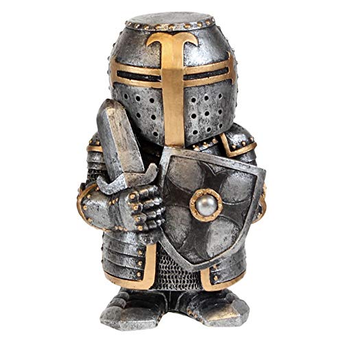 Nemesis Now B0706B4 Sir Defendalot - Figura Decorativa (Resina, 11 cm), Color Plateado