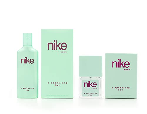 NIKE - A Sparkling Day 75 + 30 ml, Perfume de Larga Duración para Mujer, Colonia Floral Perfumada y en Formato Spray, Eau de Toilette Fresca, Alegre y Urbanita