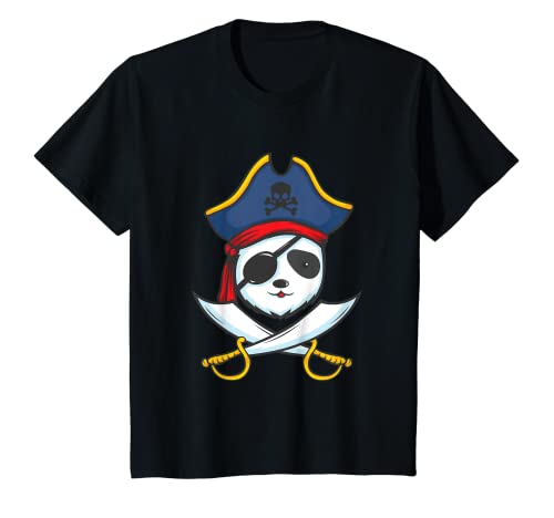 Niños Disfraz de pirata con francotirador Panda para pirata Camiseta