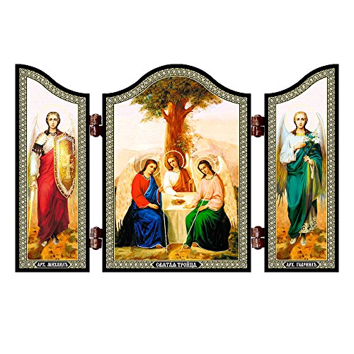 NKlaus 1409 Icono Cristiano de la Santísima Trinidad Svjataja Troica Travel Altar