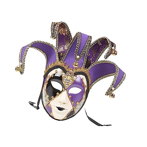 NOLITOY Máscara De Vendetta Disfraz De Bufón De Mascarada Corte Máscara De Teatro Máscara De Bromista Veneciano Máscara Renacentista Mardi Gras Ropa De Mujer De Las Mujeres Regeneración
