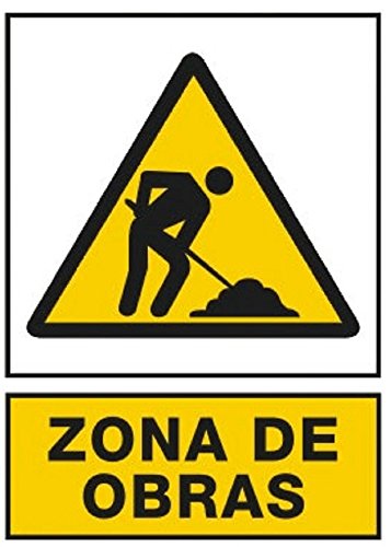 NUEVA SEÑAL SEÑALIZACION PREVENCION CARTEL AVISO ZONA DE OBRAS UNE1115 RD30035