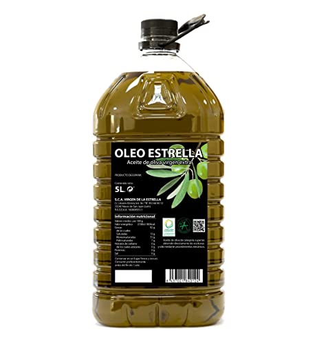 OLEOESTRELLA - Aceite De Oliva Virgen Extra Picual de Jaén | Ideal Para Cocinar, Amarga y Pica Procedente de Cooperativa Familiar