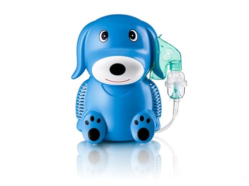 Only for Baby Blue Puppy - Inhalador para niños Perrito pequeño Aparato para medicamentos líquidos con compresor Nebulizador