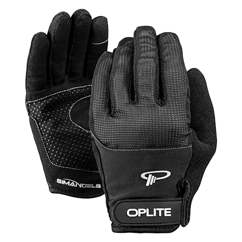 OPLITE Simracing Gloves Gants de Protection Karting Simulation Course Gaming Noir Taille L 23 x 10,5 cm
