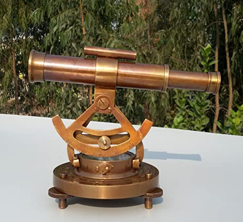 Orca International CO.Vintage Brújula Instrumento de sondeo de latón Teodolito Alidade Transit Telescopio
