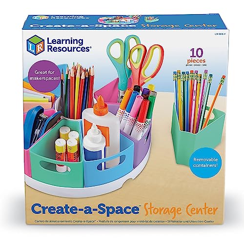 Organizador Create-a-Space de Learning Resources, organizador de material de papelería, óptima para el aula y para el hogar, material plástico que se limpia pasando un trapo,(Exclusivo de Amazon)