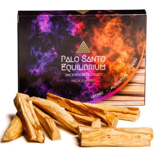 PALO SANTO EQUILIBRIUM - Palo santo original - Madera - Acro del Perú - 9 paletas- 100% natural biológico - Madera de incienso - Libro Ebook gratis-Meditación-Purificación--Benessere