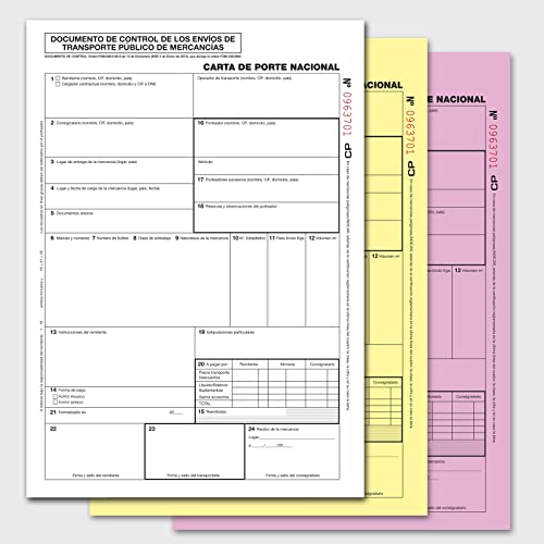 Paperafero - Pack Talonarios de Carta de Porte Nacional | Acordes a la legislación de Transporte Vigente (5)