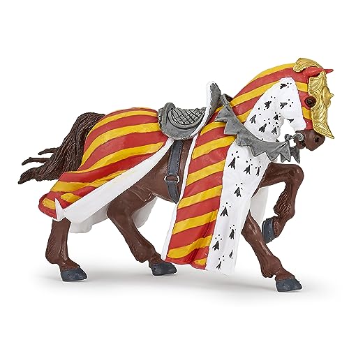 Papo 39945 Medieval-Fantasy, Figura de Caballo de Torneo, Multicolor