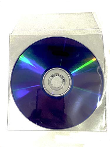 Paquete de 100 sobres transparentes para CD/DVD con solapa de cierre