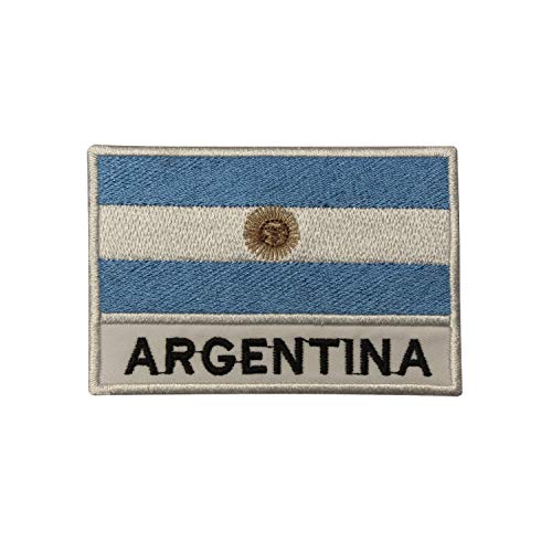 Parche bordado con la bandera nacional de Argentina, para coser o planchar, para ropa, etc.