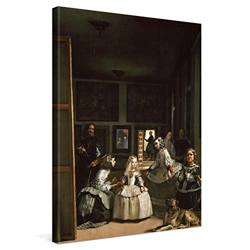 PICANOVA – Diego Velázquez – Las Meninas 30x40cm – Cuadro Sobre Lienzo – Impresión En Lienzo Montado Sobre Marco De Madera (2cm) – Disponible En Varios Tamaños – Colección Arte Clásico