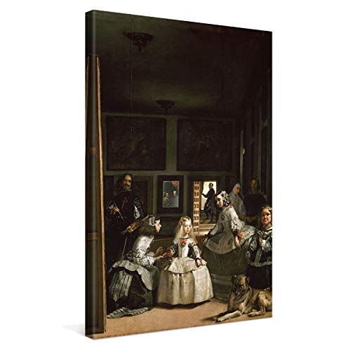 PICANOVA – Diego Velázquez – Las Meninas 40x60cm – Cuadro sobre Lienzo – Impresión En Lienzo Montado sobre Marco De Madera (2cm) – Disponible En Varios Tamaños – Colección Arte Clásico