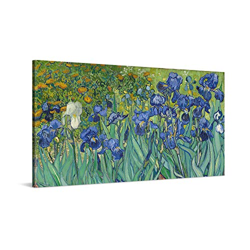 PICANOVA – Vincent Van Gogh Irises 100x50cm – Cuadro sobre Lienzo – Impresión En Lienzo Montado sobre Marco De Madera (2cm) – Disponible En Varios Tamaños