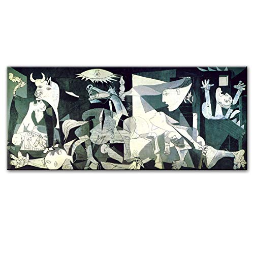 Picasso Guernica Pinturas en lienzo famosas Reproducciones de cuadros de pared Impresión en lienzo Impresiones artísticas Obra de arte para la sala de estar 80x160cm (31"x63") Sin marco
