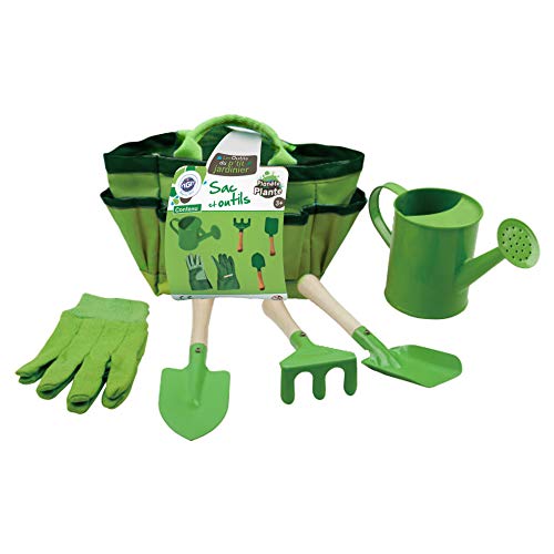 PLANETE PLANTE Bolsa 6 Piezas – Herramientas de jardinería – 170064 – Metal – De 3 años Tools, Color Verde, 22 cm (MGM