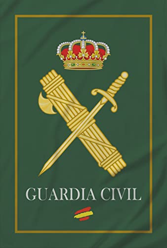 PORRAS ESTAMPACION & BANDERAS Manta de Regalo Guardia Civil ESPAÑA ESPAÑOLA Ropa Camiseta Guardia Civil Tejido Polar. Manta Benemérita (150X200 CM)