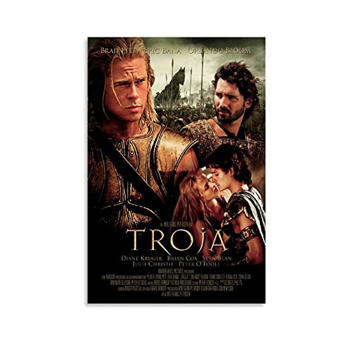 Póster de la película de la guerra histórica de Troy de la película sobre lienzo y arte de la pared, impresión moderna de la decoración del dormitorio familiar de 20 x 30 cm