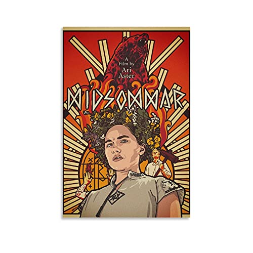 Póster de suspenso de conflictos culturales, película de terror popular Midsommar, lienzo decorativo para pared, póster de sala de estar, 30 x 45 cm