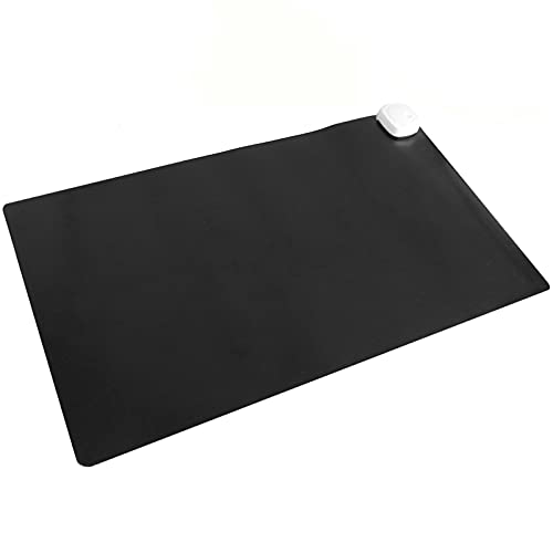 PrimeMatik - Alfombra y Superficie térmica con calefacción para Escritorio Suelo y pies de 60 x 36 cm 85W Negro