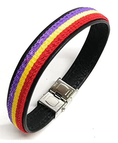 Pulsera de cuero | Bandera República | Pulsera piel Republicana