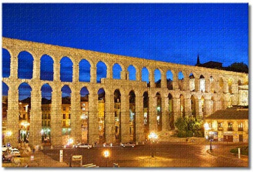Puzzle- España Segovia acueducto Rompecabezas para Adultos Niños 1000 Piezas Juego de Rompecabezas de Madera para Regalos Decoración del hogar