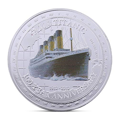 QUEAMBLER Titanic Moneda Coleccionistas Especiales Monedas Hermosas Que recogen el Regalo de curiosidades Aniversario 100 años