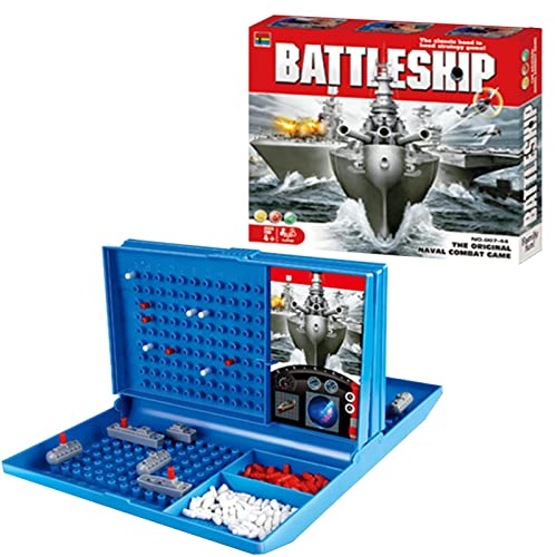 Qumiuu 3 Pcs Juego de Mesa de Batalla Naval | Juego de Mesa de Entrenamiento Cerebral Battle Ship - Juego de Estrategia para niños a Partir de 4 años, Divertido Juego para niños para 2 Jugadores