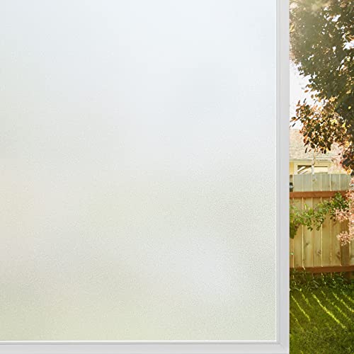 rabbitgoo Vinilos para Ventanas Privacidad, Vinilos para Cristales Opaco, 44.5x200cm, Lamina Vinilo Ventana Estático Anti UV, Vinilo Autoadhesivo Decorativo para Puertas Cristal Bano Cocina, Mate