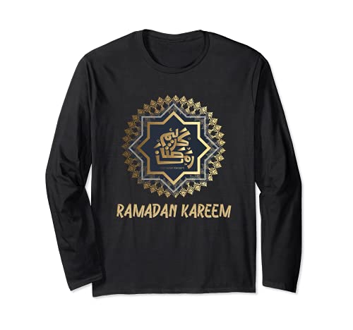 Ramadán 2021 Camisa Ramadan Kareem Arte decorativo islámico Manga Larga