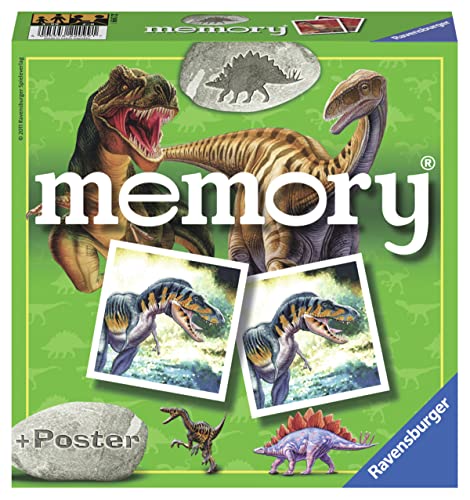 Ravensburger - Memory® Dinosaurios, 72 Tarjetas, Juegos de Mesa, 4+ Años