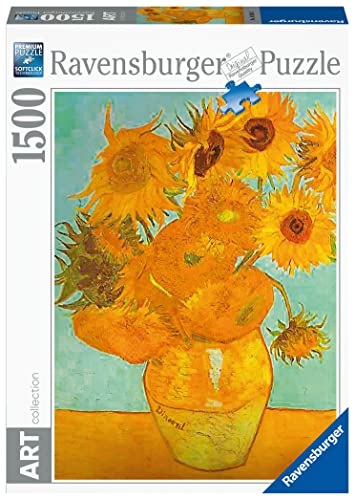Ravensburger Puzzle 1500 Piezas, Los girasoles - Van Gogh, Puzzle Van Gogh, Puzzle Arte, Puzzle para Adultos, Rompecabezas Ravensburger de óptima calidad