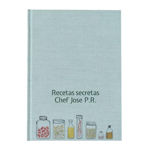 Recetario personalizado con tu nombre o frase | En blanco 15x21 | Libro de cocina para escribir 90 recetas | Tapa dura A5 índice | Cuaderno de recetas para rellenar con tus platos favoritos