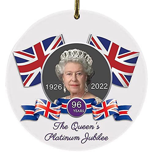 recuerdo la reina Isabel II, colgantes cerámica la reina Inglaterra, 96 años gloriosos la reina Isabel II