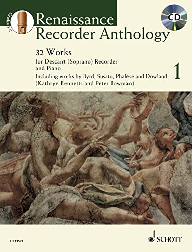 Renaissance recorder anthology vol. 1 - 32 pieces for soprano recorder and piano + cd